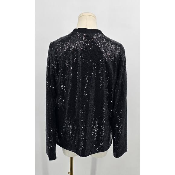 Kancy Kole Black Sequin Button-Up Cardigan - Picture 3 of 6